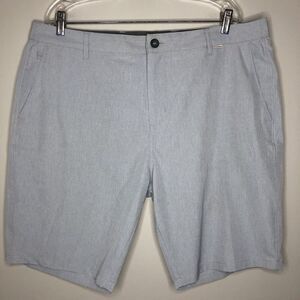 Linksoul Men's 38 Gray Ventilated Flat Front Chino‎ Slash Pocket Golf Shorts